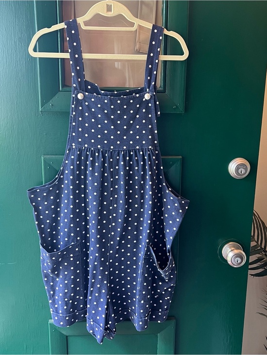 harvey celler Pants - Harvey Celler Navy Polka Dot romper